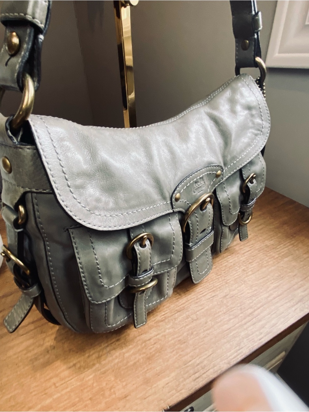 Coach Legacy Garcia Satchel Green/Gray - Picture 6 of 17